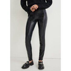 Drome shiny snakeskin effect leather trousers